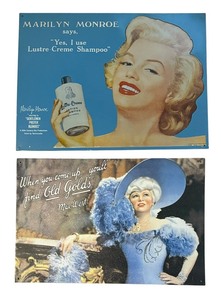 lot 283 image: Marilyn Monroe and Mae West Decorative Metal Signs