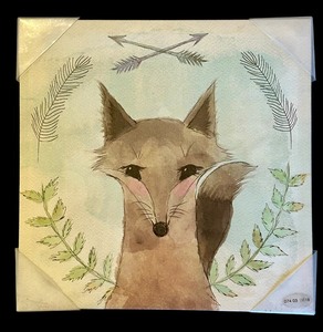 lot 182 image: Canvas Fox Art Decor