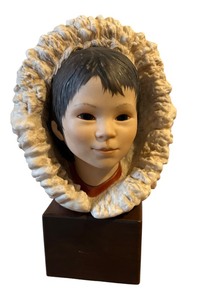 lot 90 image: Cybis Eskimo Bust Porcelain Figurine