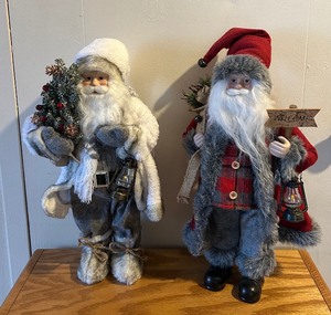 lot 89 image: Pair of Decorative Santa Figurines