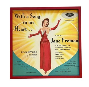 lot 96 image: Framed Jane Froman With a Song In My Heart Record Album