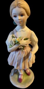 lot 189 image: Cybis Figurine Heidi Girl Holding Flowers