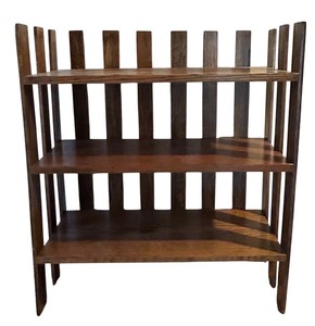lot 235 image: Small Vintage Wooden Arts and Crafts Style Bookshelf