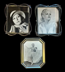 lot 339 image: Greta Garbo, Jean Harlow and Betty Grable Portrait Framed Prints
