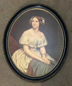 lot 10 image: Jenny Lind Turner Wall Accessory Oval Vintage Framed Print