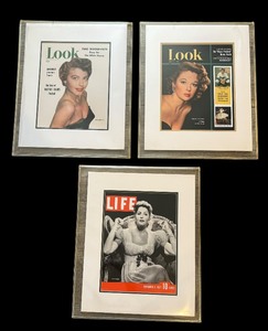 lot 357 image: Vintage Life and Look Unframed Magazine Covers with Ava Gardner, Susan Hayward and Greta Garbo