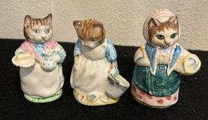 lot 369 image: Royal Albert Cat Figurines including Mrs. Ribby, Ribby & the Patty Pan and Cousin Ribby