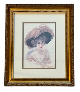 lot 411 image: Fancy Victorian Lady Framed Print
