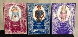 lot 424 image: Three New The Peck-Gandre Collection Cinderella, Sleeping Beauty and Prince Charles Paper Dolls from the Enchanted Forest Series
