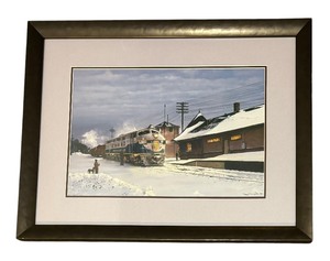 lot 432 image: Framed Railroad Motif Print by Tony Fachet
