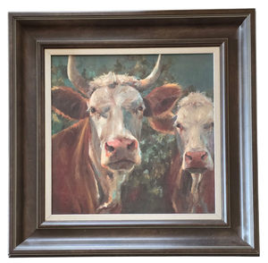 lot 328 image: Framed Cow Print
