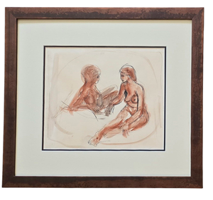 lot 389 image: Vintage Signed Crimmins 1965 Nude Drawing