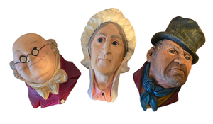 lot 399 image: Three Vintage Bossons Wall Plaques including Mr. Pickwick, Bill Sikes & Betsy Trotwood