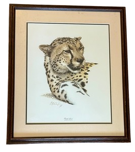 lot 464 image: Stunning 1980 Guy Coheleach Framed Print