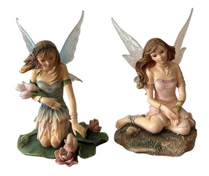lot 307 image: Pair of Beautiful Fairies by Faerie Glen