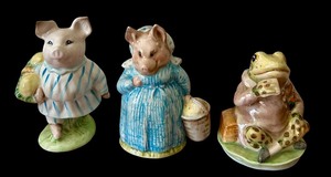 lot 306 image: Three Beatrix Potter Including Aunt Petitoes Beswick Figurine