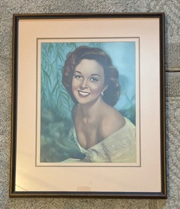lot 434 image: Arlene Dahl Portrait Framed Portrait Print