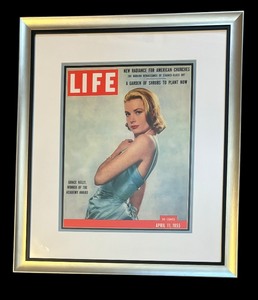 lot 457 image: Framed Grace Kelly Cover of Life Magazine