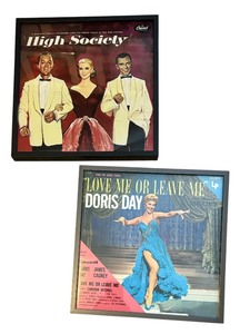 lot 485 image: High Society and Doris Day Love Me or Leave Me Framed Record Albums