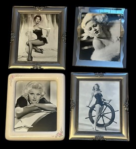 lot 503 image: Rita Hayworth, Marlene Dietrich, Ava Garder Framed Black and White Photograph Prints