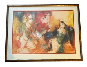 lot 17 image: Maiden Meditation Framed Print by Jean-Baptiste Valadie