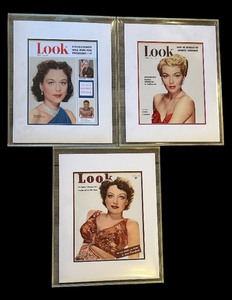 lot 245 image: Three Framed Look Magazine Covers Including Joan Crawford