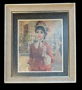lot 569 image: Vintage Parisian Lady Print by John Strevens