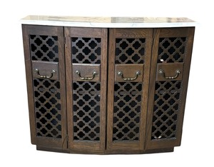 lot 20 image: Vintage Mediterranean Cabinet with Marble Top