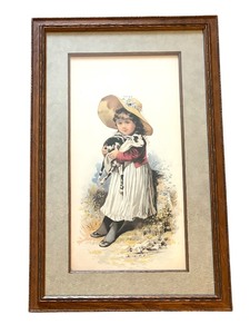 lot 594 image: Armful Victorian Lithograph Print