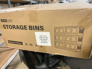 lot 6 image: Brand New In Box 6 Storage Bins
