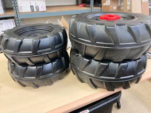 lot 34 image: NEW 2 various Size Ride on Toy Wheels (4) Total