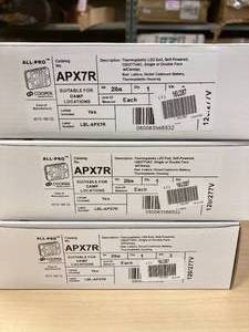 lot 55 image: Lot of 3 BRAND NEW in Box All Pro Thermoplastic Exit Signs
