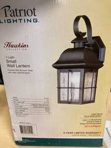 lot 67 image: Brand New in Box Patriot Small Outdoor Wall Lantern