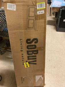 lot 76 image: Brand New in Box SoBuy Living Nature Shoe Cabinet in Grey