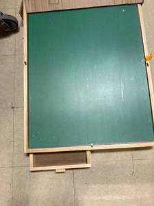 lot 81 image: Brand New in Box Traveling Puzzle Table with stand, drawers, and plexiglass top to keep puzzle while traveling