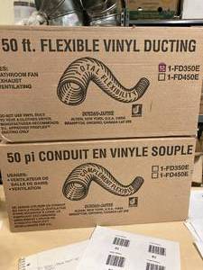 lot 97 image: 2 Brand New Boxes of 50 foot Flexible Vinyl Ducting