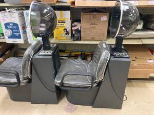 lot 130 image: 2 Comfort Air Salon Hair Dryer Chairs - Tested & Work