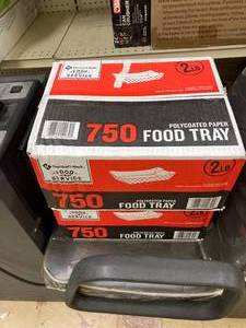 lot 137 image: 2 Cases of 750 Polycoated Paper Food Trays
