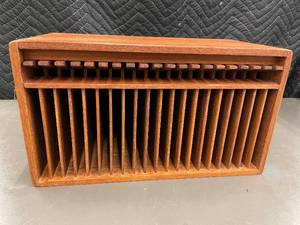 lot 41 image: Kalmar Designs Teak Wood Napkin Holder Made in Thailand