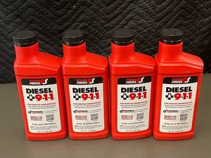 lot 53 image: Set of 4 Bottles Power Service Diesel 9-1-1 - Winter Emergency Fuel Additive