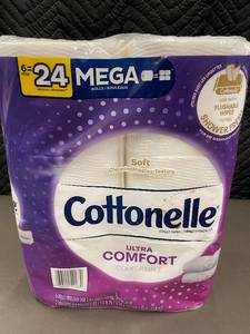 lot 54 image: Cottonelle Ultra Comfort Toilet Paper Mega Rolls - 24 Pack