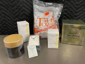 lot 70 image: Collection of Beauty and Fragrance Items with Necklace