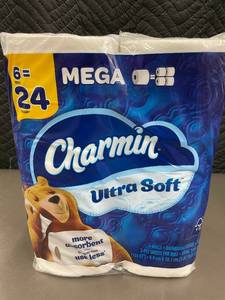 lot 158 image: Charmin Ultra Soft 6 Mega Rolls Toilet Tissue