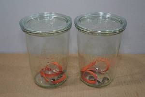 lot 151 image: 2 Weck 34L Mold Canning Jars
