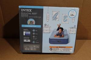 lot 16 image: Intex Essential Rest Airbed with Built-In Electric Pump -Twin