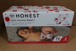 lot 44 image: Honest Size 2 Diapers - 72 Count