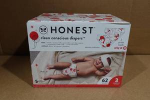 lot 45 image: Honest Size 3 Diapers - 62 Count