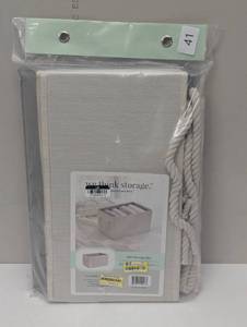 lot 41 image: WeThinkStorage 2pk Foldable Organizing Storage Bins with Rope Handle - Ivory