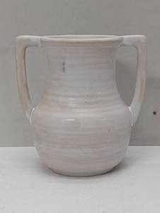 lot 65 image: Studio McGee Small 5.75 Ceramic Trophy Vase Pottery Decor