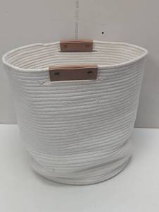 lot 93 image: Decorative Coiled Rope Basket Cream - Brightroom